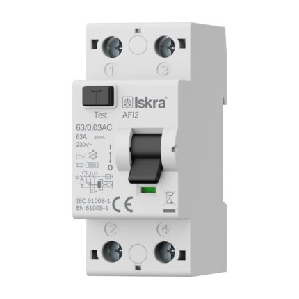 Interruptor Diferencial AFI2 63/0.03 2 polos 63A 30mA tipo A