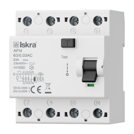 Interruptor Diferencial AFI4 63/0.03 4 polos 63A 30mA tipo A